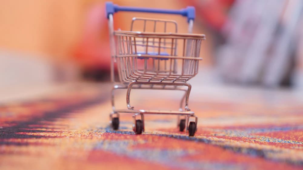 Miniature shopping cart